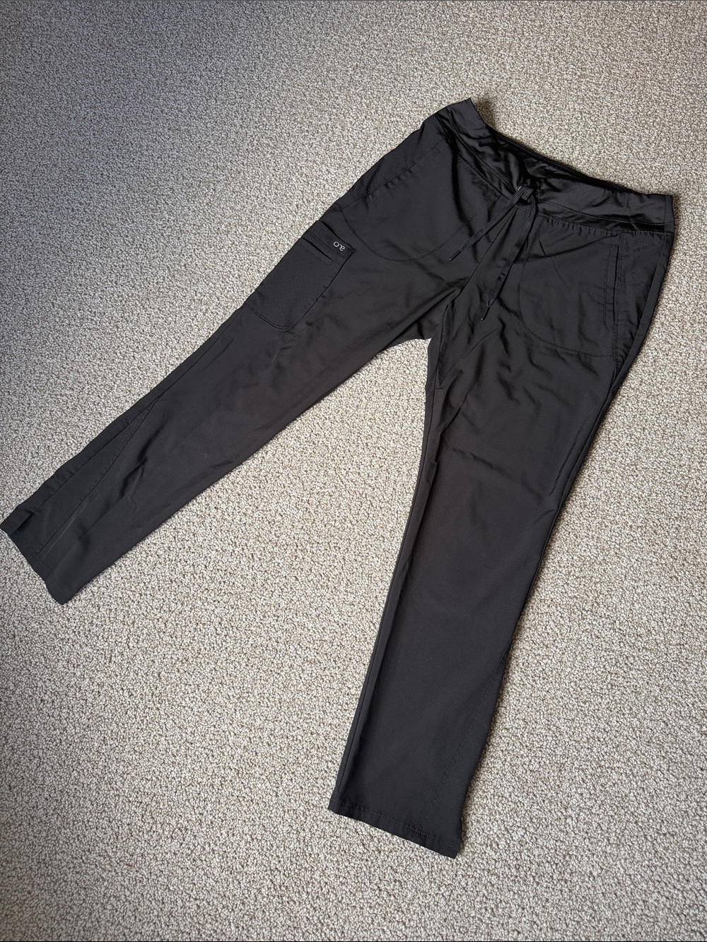 Barco One Black Scrub Pants Straight Leg Small Petite SP